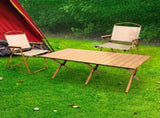 Levede Folding Camping Table Chair Set Oak OD1047
