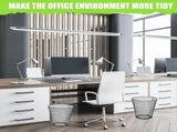 Round Wastepaper Basket, Wire Mesh Desk Metal Can Recycling Can Garbage Container for Bedroom V1370-AZ4-08084