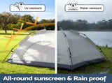 Weisshorn Camping Tent Instant Tent Pop up 2 Person Outdoor Hiking Tents Hiking Beige XFEL-TENT-210D-BE