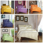 100% cotton Premium Doona Duvet Quilt Cover Set with Soft Pillowcases - yellow-King V745-AQ023383K3