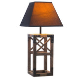 Designer Wooden TABLE LAMP Modern Rustic Geo Industrial Retro Desk Light V563-BR-75048