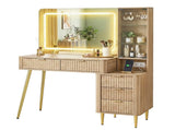 Artiss Dressing Table LED Vanity Desk Charging Station Wood FURNI-L-DRESS10-WD-AB