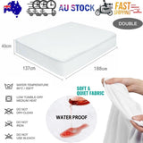 Fully Fitted Waterproof Cotton / Non Woven Mattress Protector Cover Double V201-W12784028