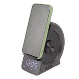 3 in 1 Bluetooth Speaker PC ABS Alarm Clock with Wireless Charging for Bedside 10W Grey V1294-YM0703-3115230022611