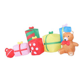 9.8ft Xmas Inflatables Outdoor Decorations Gift Boxes and Bear Blow Up Yard Decorations with LED V1294-YM0901-3111250213112