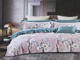 400TC Cotton Sateen Quilt Cover Set Grace King V442-ATX-QUILTCS-GRACE-PINK-KI