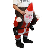 Santa Costume Funny Father Christmas Riding Inflatable Show Party Cosplay Role Playing Props V1294-YM0703-3115230047711