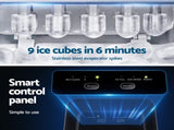 Devanti Ice Maker Machine Portable 12kg Countertop w/Self Cleaning 1.2L Black IM-ZB-OL-15A-BK