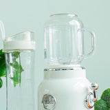 Mini Blender with Double Cup Retro Shake and Ice Crush Maker Countertop Juice Blender with Stainless V1294-YM0718-3113220212712