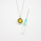 Gift Box - Aroma Necklace White Gold - Planet Stellar Midnight Purify Oil Blend V760-GBAJ - 9
