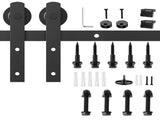 1.8m Heavy Duty Sliding Barn Single Door Hardware Kit Damper Track Rail Roller System V324-CS-BARNRAIL180