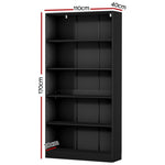 Artiss Bookshelf 5 Tiers ANTON Black FURNI-Q-BSHELF-04-BK-AB