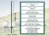 5 Feet Fence Post 10 Pack T-Post Heavy Duty Metal Fence Posts Green V952-WLLZJSK5YC10LFG33V0