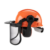 Chainsaw Brushcutter Hard Hat Safety Helmet Face Shield With Visor & Ear Muffs For Landscaping V985-BRUSHCUTTERHARDHAT