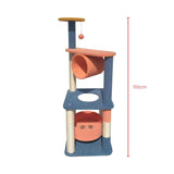 Floofi 110cm Emoji Plush Cat Condo Cat Tree Blue Red V227-3331641026531