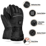 Rechargeable Heated Mittens Gloves with 4000mAh Lithium Battery, 3 Temperature Settings 30-45&degC, V1189-LC-DG-00060