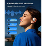 AI Translation Earbuds Real Time, 144 Language Translator Earbuds with 80 Hours Battery & Charging V1366-AZ2-W-10719