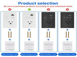 2.4GHz WiFi Wall Touch Light Switch with Type-C USB Power Outlet Neutral Wire Required 2 Way Control V1294-YM0901-HS7880WUS-2