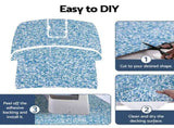 Seamanship Boat Flooring, EVA Foam Decking Mat, 240x90cm, Blue Camo BF-240X90-BC