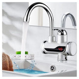 110V Hot Water Heater ElectricKitchen Bathroom Fast Heating Tap Water Faucet with LED Digital V1366-AZ2-W-24325