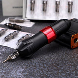 92PCS Upgrade Complete Tattoo Kit rotary tattoo pen 8Inks 40Needle Practice Skin V201-HLWS008-BLACK+HLWS008-BLACK-PEDAL