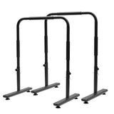Set of 2 Functional Fitness Dip Stands Station Height Adjustable Dip Bars Portable Parallettes V985-DIPBAR