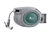 Green Fingers 20m Retractable Water Hose Reel, Wall Mounted Garden Hose 9-Pattern Nozzle HR-WA-AUTO-QU-20M
