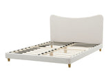 Artiss Double Bed Frame with Boucle Headboard, Beige, 300kg Capacity BFRAME-H-DORA-D-BG-ABC