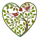 Laser Cut Heart Tree Of Life w Red Birds 45cm V637-71669HRT