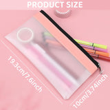 16PCS Clear Pencil, Pencil Case,Pen Holder with Zipper for Kids, Clear Travel, Pencil V1259-DP01-F-95