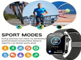 Unisex Smart Watch Stainless Steel Strap Fitness Tracker Call Reminder Message - Silver - Size 01 V1106-937-45981-SLR-01