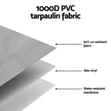 Weisshorn 18ft Caravan Awning RV Replacement Fabric 5.20M x 2.42M AWN-CV-TOP-52-GY