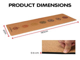 Powertrain Cork Yoga Mat with Carry Straps - Chakras YM-CRK-MPT