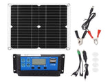 12W 12V Solar Panel Kit Semi Flexible Monocrystalline IP65 Waterproof Portable Solar Charger with V1294-YM0703-3114230037311
