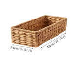 Wood Woven Bathroom Organizers and Storage, Wood Rim Shower Storage Storage Basket, Room Decor V1192-AZ-W-35138