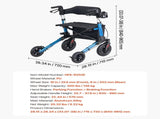 Rollator Walker with Seat for Seniors, Ultra Compact 3-Fold Rolling Walker, Lightweight Aluminum V952-XSZXQLSLHJQ145Q4C001V0