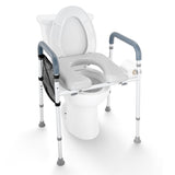 Raised Toilet Seat, 7-Position Height Adjustment 655-805 Mm, 158.7 kg Weight Capacity, with Comfort V952-SJLDSJGMTZDLV1SLQV0