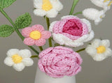 Simulation Woolen Flower Handmade Knitting Artificial Flower Crochet Knitted Flower with Ceramic V1294-YM0706-231120HL02-4