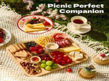 1pc Cheese Tray with Transparent Acrylic Lid - Portable Deli Platter for Camping, Parties, V1106-HECP-001