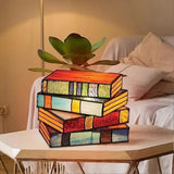 Stained Glass Stackeds Lamp, Stackeds Glass Lamp Night Light, Reading Corner Table Lamp, V1237-ZY-203-4666