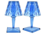 LED Crystal Table Lamp Transparent Prism Dimmable Desk Lamp USB Charging Indoor LightingBlue V1294-YM0901-3119210122312