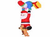 Jingle Jollys Christmas Inflatable Climbing Santa 3.5M Height LED Decorations Illuminated XMAS-INF-SNOWMAN-CLIMB-8FT