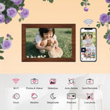 10.1 Inch Digital Picture Frame - 1280 * 800 HD WiFi Enabled with Load from Phone Capability, 32GB V498-DIGITALFRAMEDW