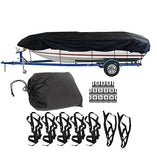Square Boat Cover, 21-24FT , Trailerable, Marine Grade 210D grey V1188-ZXY-01-19