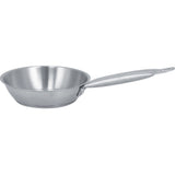 Stainless Steel Frying Pan Single Handle Fried Pan Cookware for Home induction Cooker7.9x2.0in V1294-YM0714-3118210229311