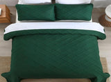Green Wave Bloom Bedspread Coverlet 3 Piece Set V745-AC100160Q13U