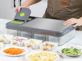 Green And Grey Ultimate 12-in-1 Multi-Functional Vegetable Slicer Dicer Chopper - Mandoline with V888-ELOSUNG27407
