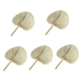 Woven Handmade Banana Leaves Fans Assorted Color Natural Cooling 5Pcs V1369-AZ3-W-20849