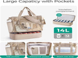 Beach Bag for Women, Mesh Tote Bags with Zipper, Sandproof Vacation Essentials with Cooler for Swim V1258-DP02-F-6