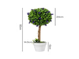 Lambu Artificial Plants Faux Lavender Topiary Set of 2 for Front Door Green UM1292-2PC-AU